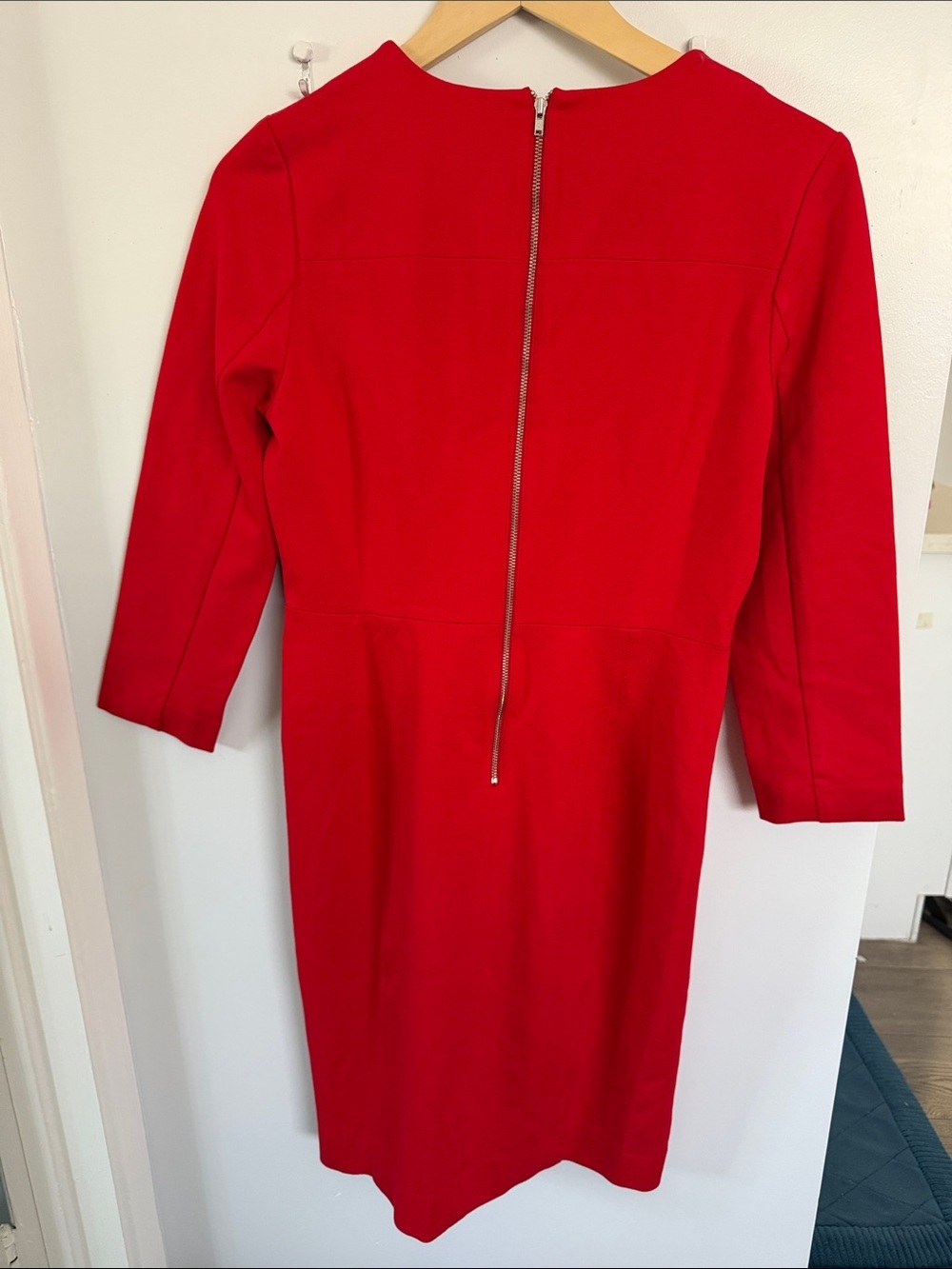 J. Crew Red Long Sleeve Sheath Dress size 4 - Picture 4 of 5